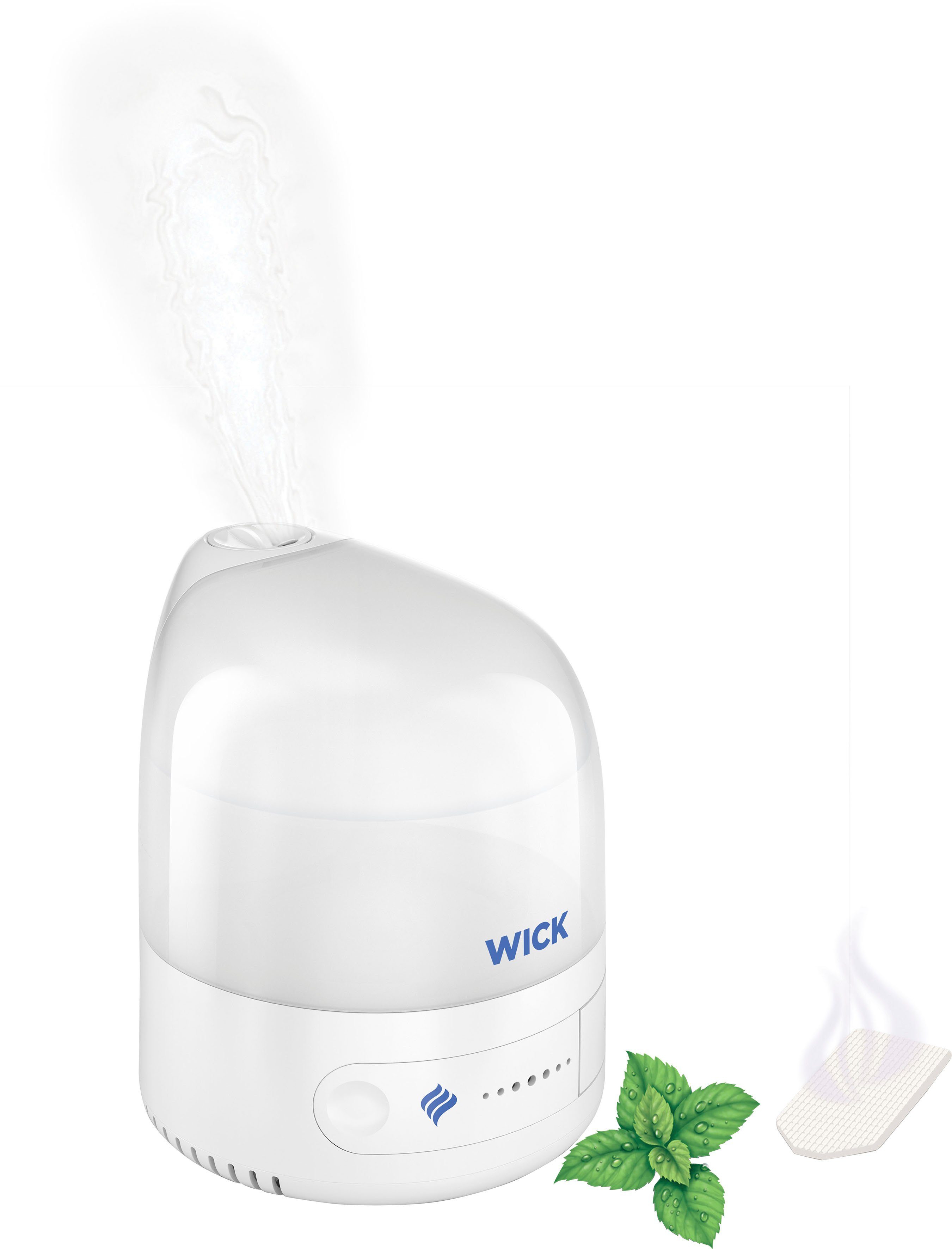 WICK Luftbefeuchter Persönlicher Kaltluft-Ultraschall-Luftbefeuchter - WUL510, 7 l Wassertank, UNSER KLEINSTER LUFTBEFEUCHTER: Kompakt, intuitiv, einfach zu bedienen