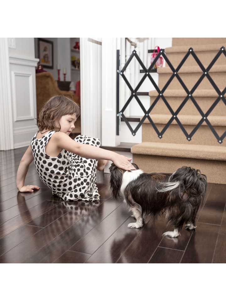 relaxdays Hundeabsperrgitter in Schwarz - (B)118 x (H)69 cm günstig kaufen onesize