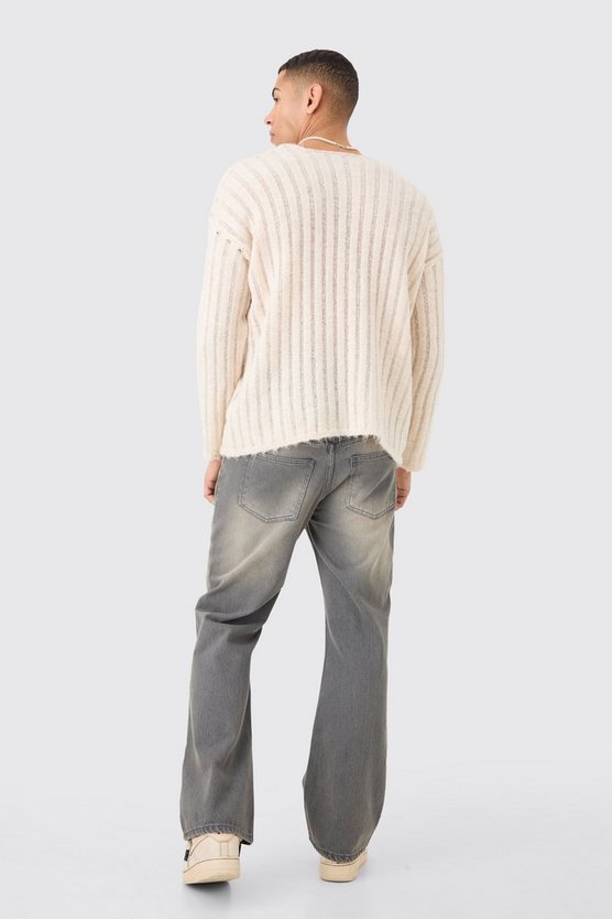 Kastiger Pullover mit Naht-Detail