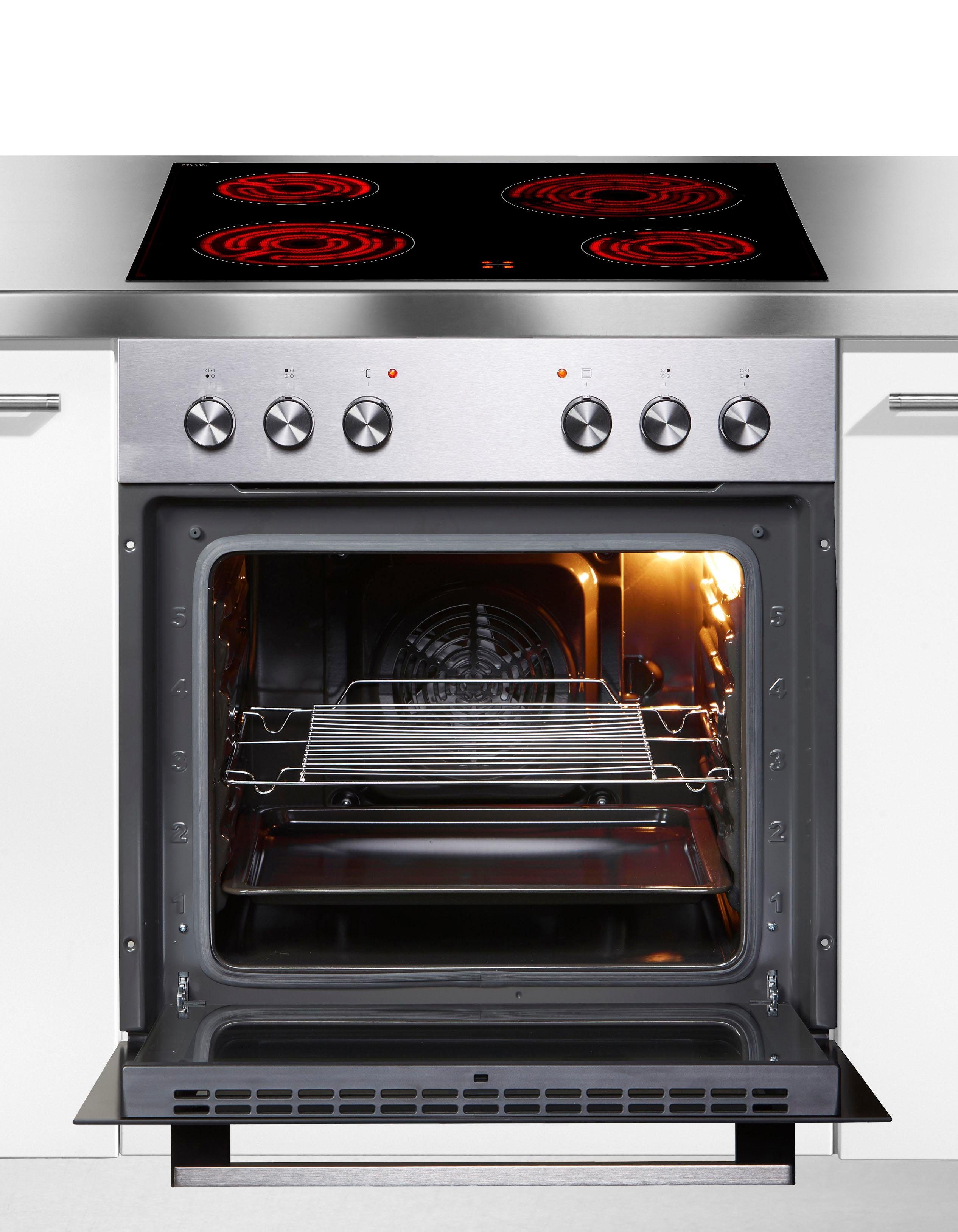 Amica Elektro-Herd-Set EHC 933 041 E, Steam Clean, RapidWarmUp-Funktion