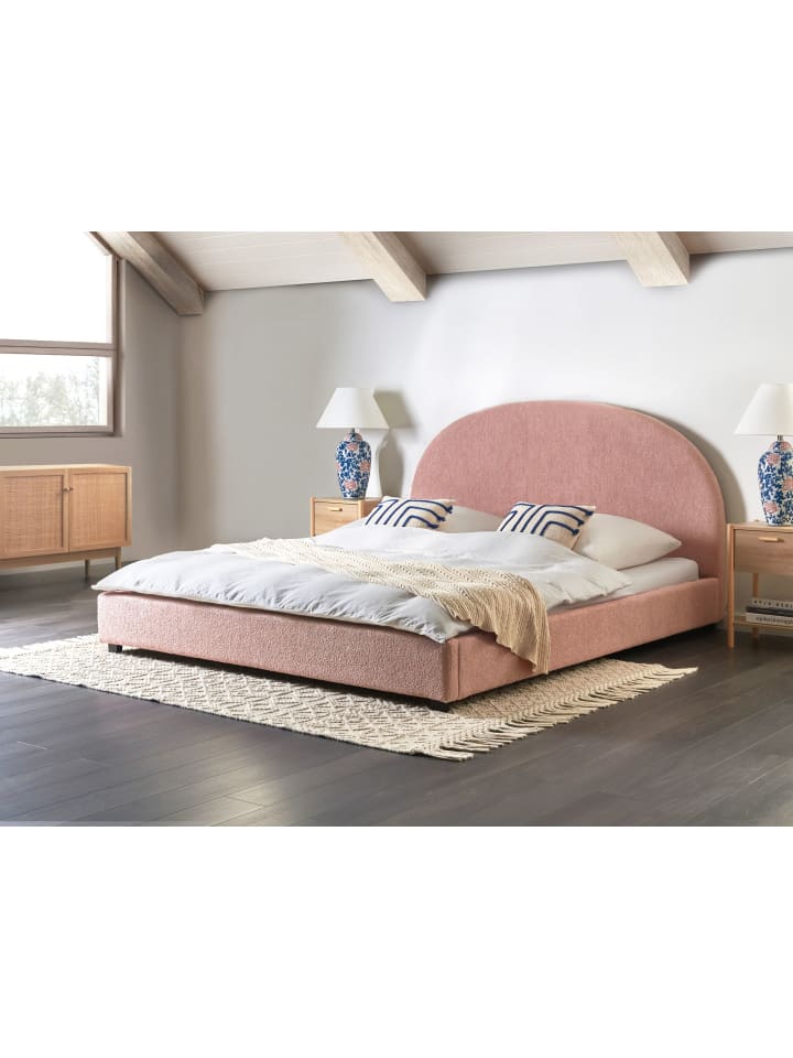 Beliani Doppelbett VAUCLUSE in Rosa - (W) 194 x (H) 112 x (L) 214 cm günstig kaufen onesize