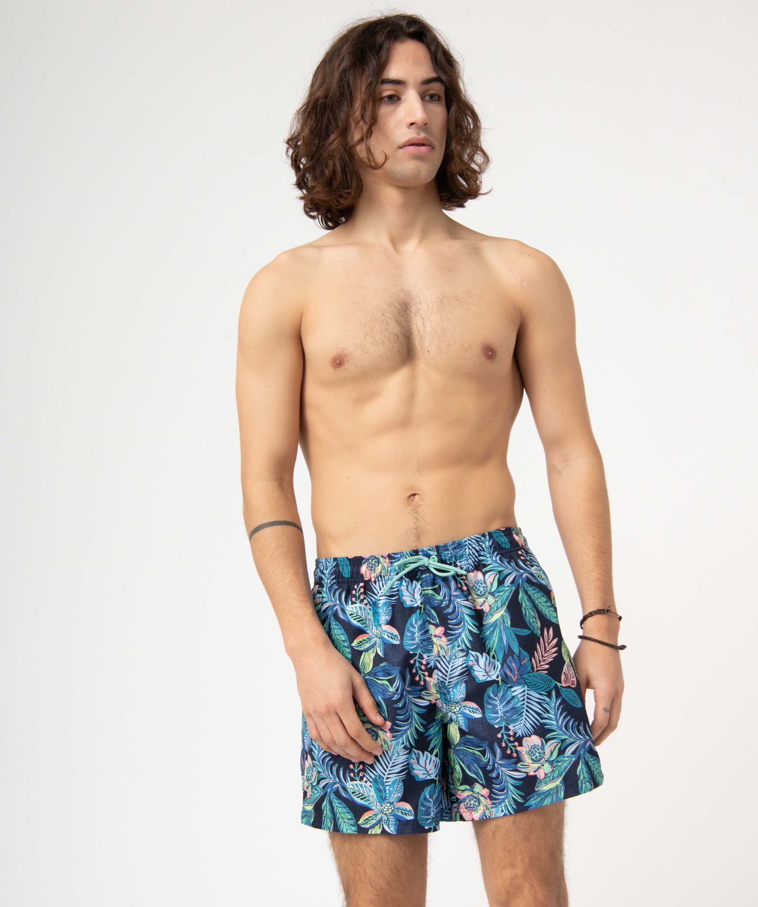 Short de bain homme imprimé feuillage imprime | GEMO