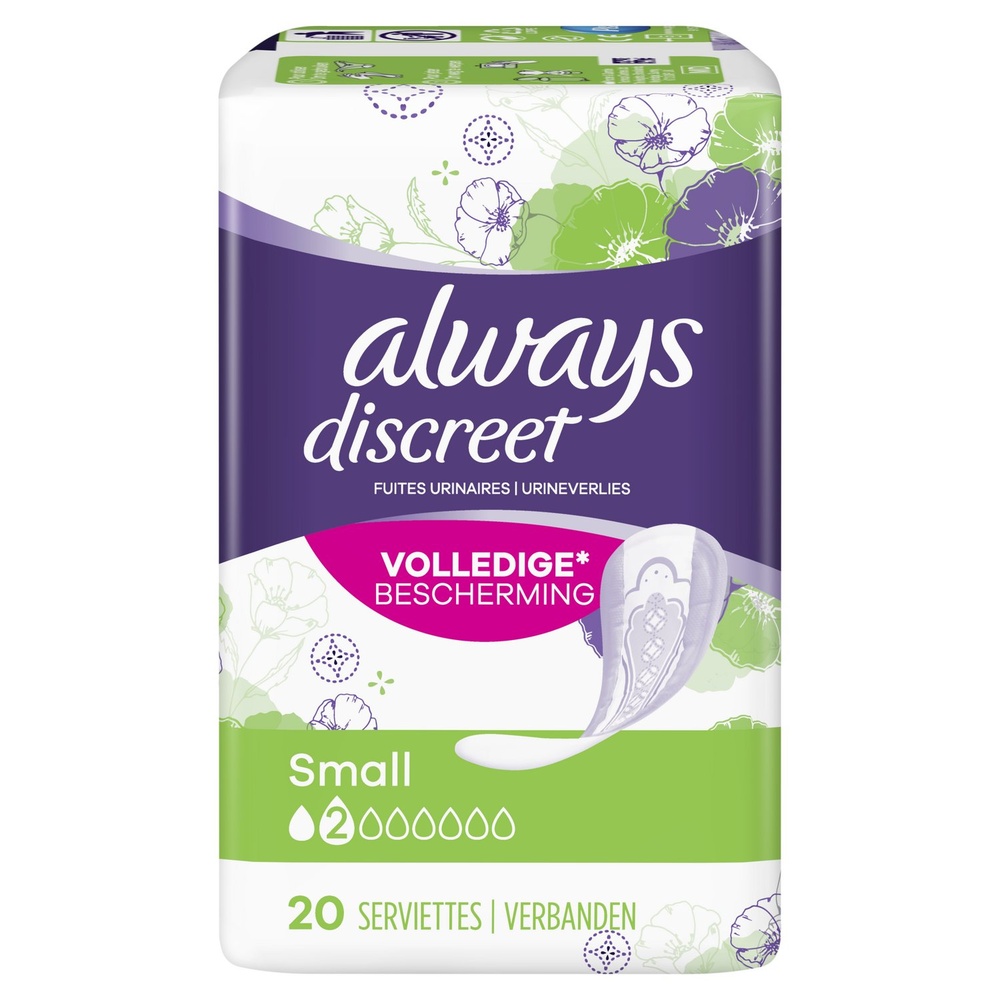 always Always Discreet Serviettes Pour Fuites Urinaires Small x20 Serviettes Pour Fuites Urinaires