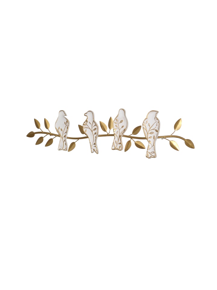 möbel-direkt Wanddekoration Vögel in goldfarben günstig kaufen 1 Stück