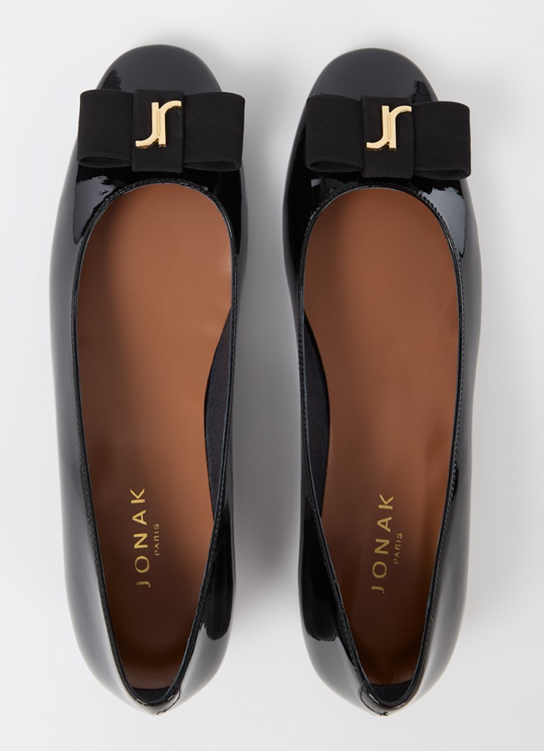 Jonak Damia patent leather pump with bow detail