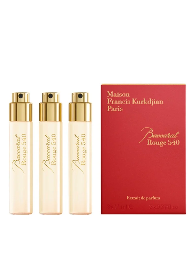 Extract de parfum mini Baccarat Rouge 540 de la Maison Francis Kurkdjian - set de călătorie