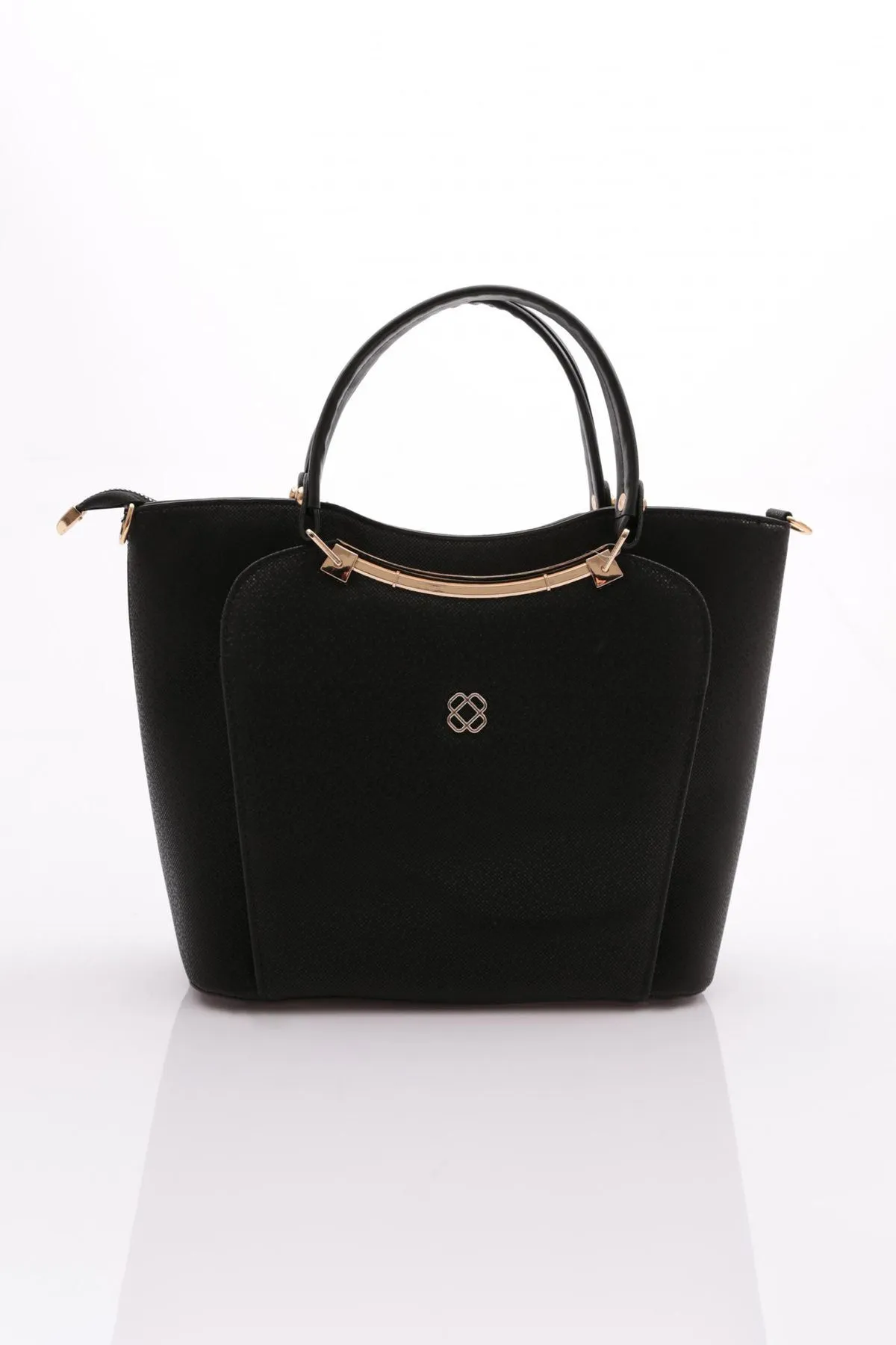 DGN  Modell 3260 - Schwarze Schulter- und Handtasche mit Mosaikmuster für Damen