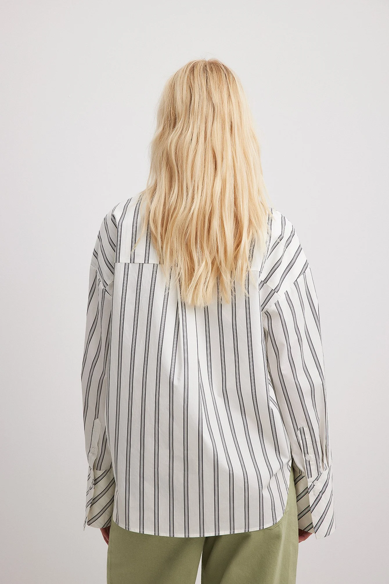 Gestreifte oversized Hemdbluse