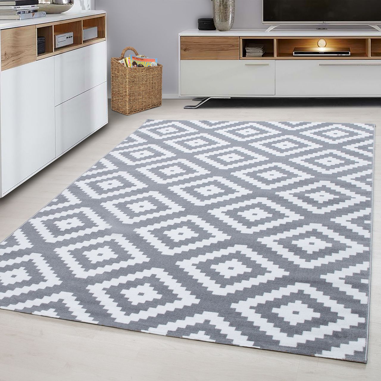 Ayyildiz Teppich, PLUS 8005, GREY, 280 x 370 cm