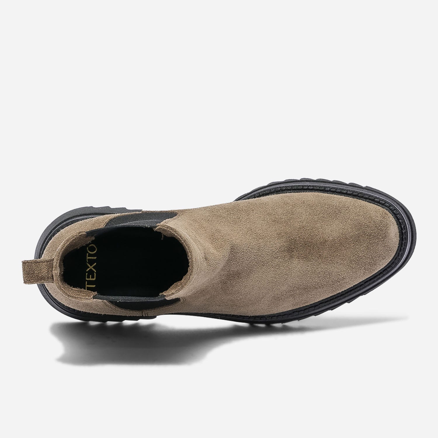 Chelsea boots TEXTO beige en cuir velours