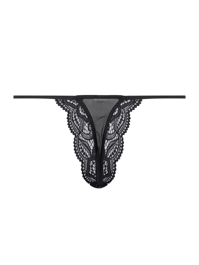String aus Spitze in schwarz