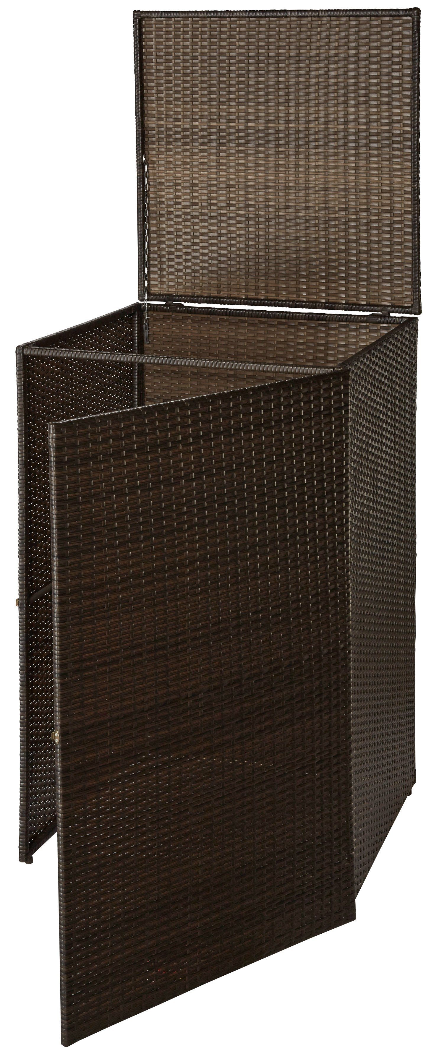 HANSE GARTENLAND Mülltonnenbox, für 1x120 l aus Polyrattan, BxTxH: 64x66x109 cm