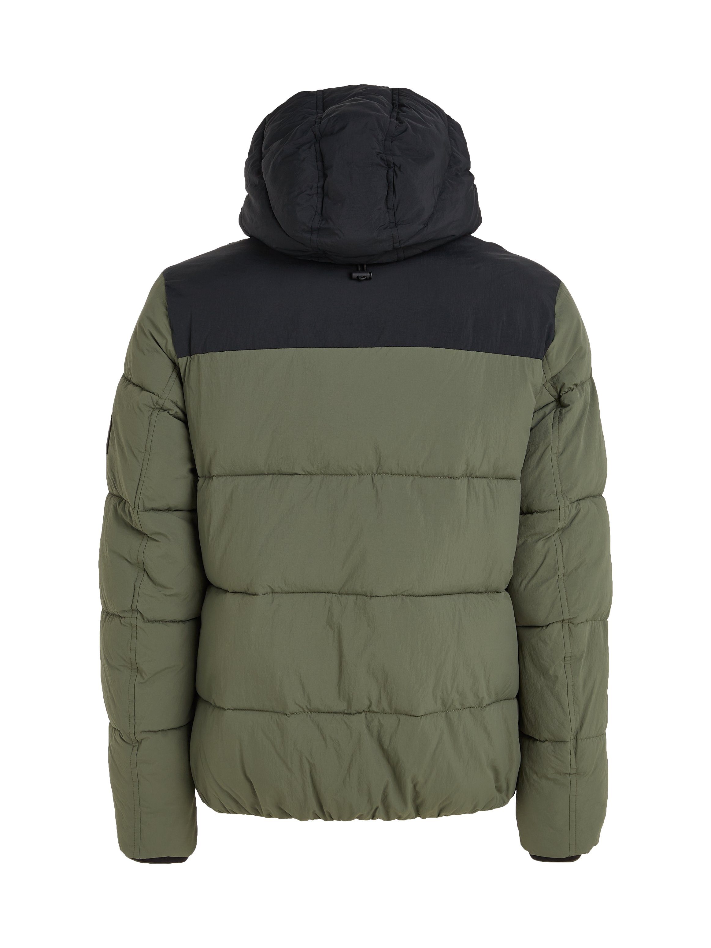 Calvin Klein Steppjacke CRINKLE NYLON COLOR BLOCK PUFFER mit Markenlabel