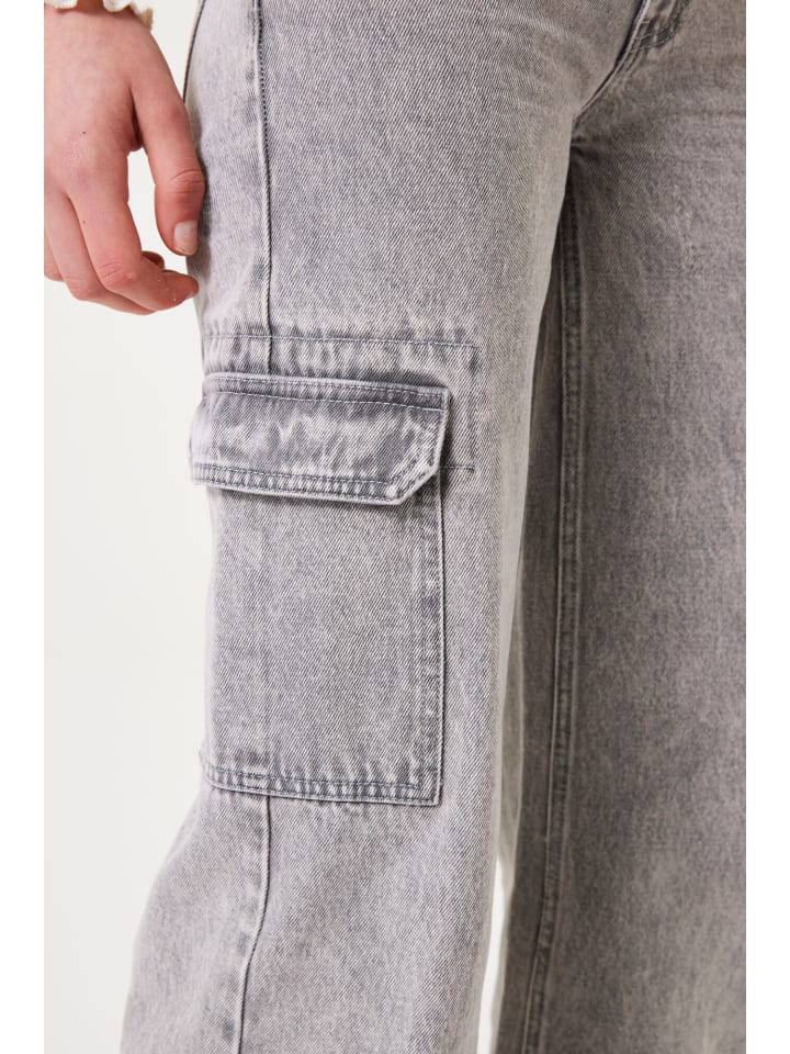 Garcia Wide Leg Cargojeans slim fit in bleached günstig kaufen