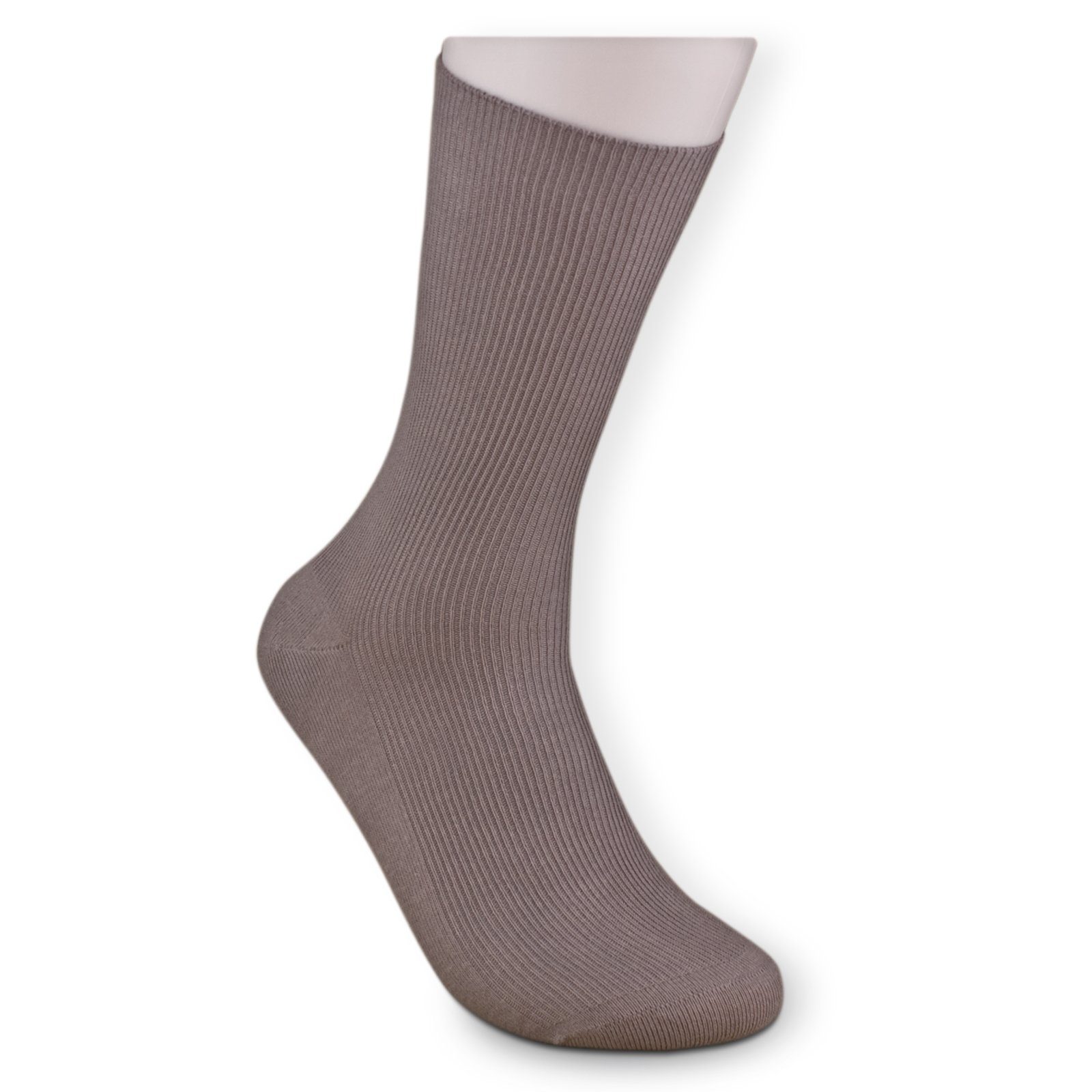 Die Sockenbude Basicsocken BASIC (Bund, 5-Paar, braun blau schwarz) Diabetikersocken ohne Gummi 100% Baumwolle