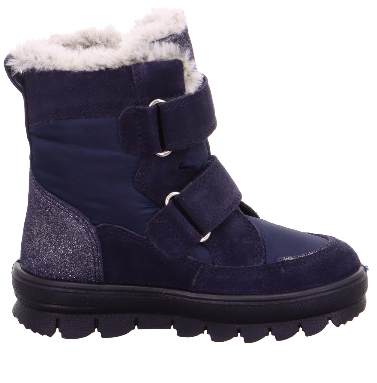 FLAVIA - Blau Boots mit Klettverschluss