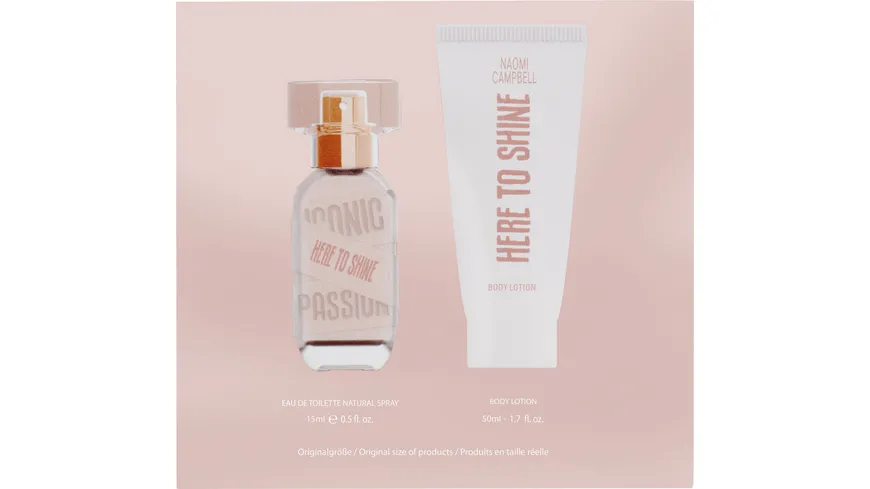 NAOMI CAMPBELL Here To Shine Eau de Toilette Geschenkpackung