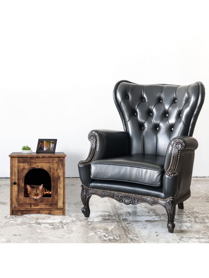 relaxdays Katzenschrank in Braun - (B)48 x (H)50 x (T)50 cm günstig kaufen onesize