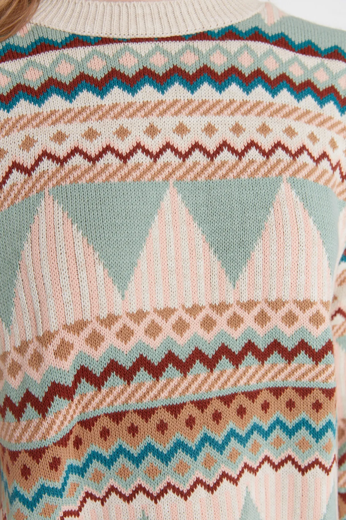 Trendyol Collection  Mintfarbener Strickpullover mit Rundhalsausschnitt und weiter Passform TWOAW21KZ0941