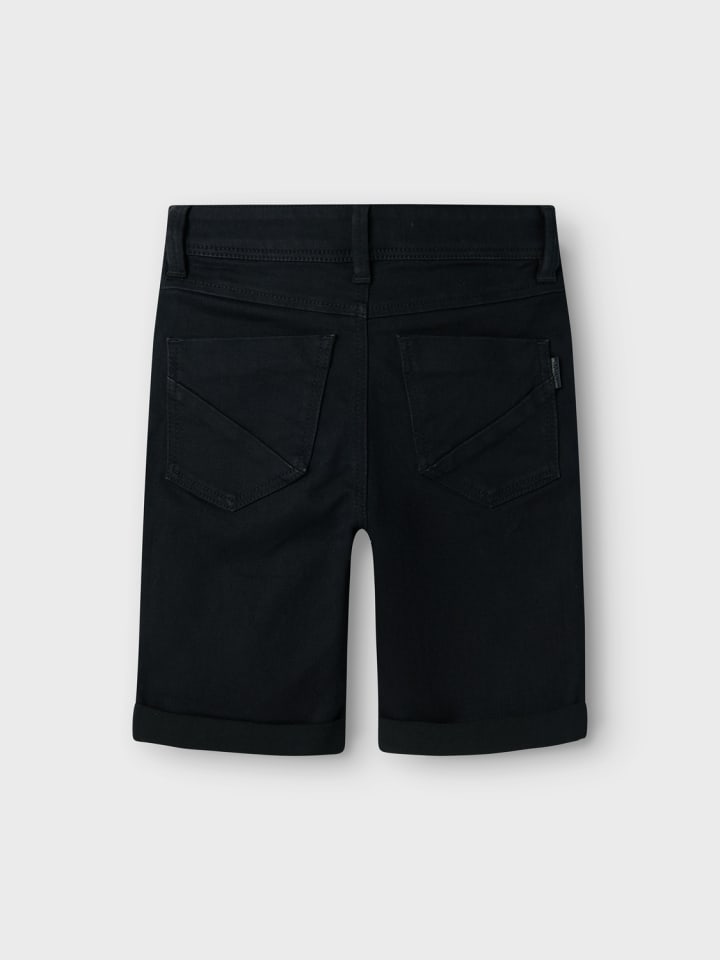 name it Stretch Jeans Shorts Kurze Denim Hose 5-Pocket in Schwarz günstig kaufen 158