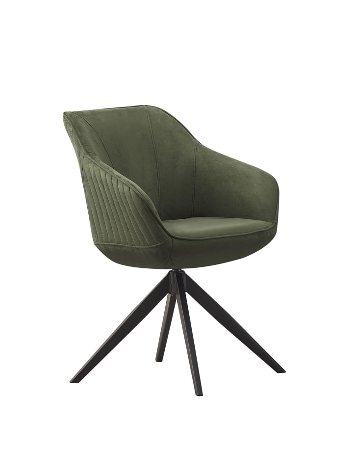 B&D Home Drehstuhl KATJA in Grün - (B)58 x (H)81 x (T)60,5 cm günstig kaufen onesize