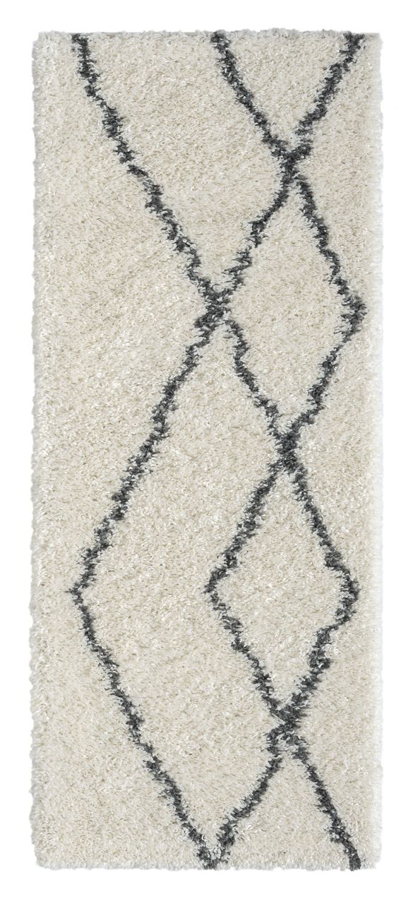 MyFlair Teppich Laure , 80cm x 200cm, Farbe Weiß, rechteckig, Florhöhe 37mm