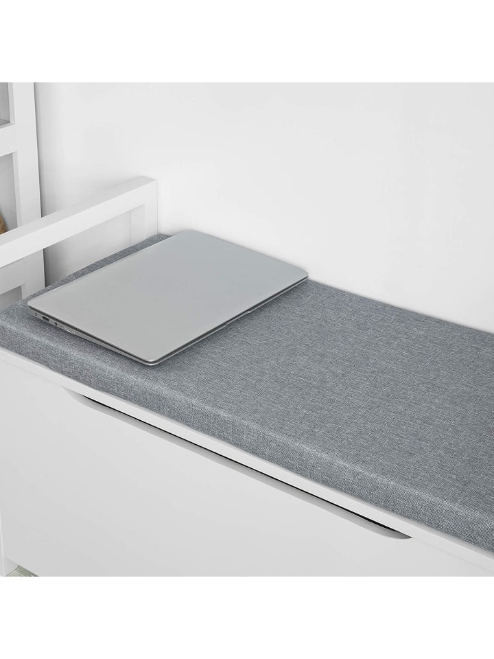 SoBuy Truhenbank in Weiß - (B)86 x (H)54 x (T)38cm günstig kaufen onesize