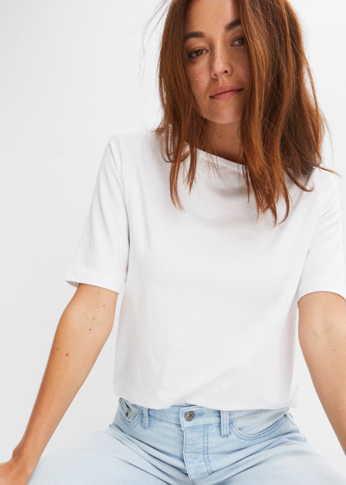 U-Boot-Ausschnitt-Shirt