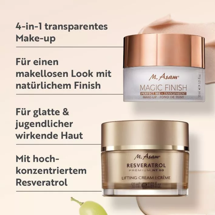 RESVERATROL PREMIUM NT50 & MAGIC FINISH Lifting & makelloser Teint Set