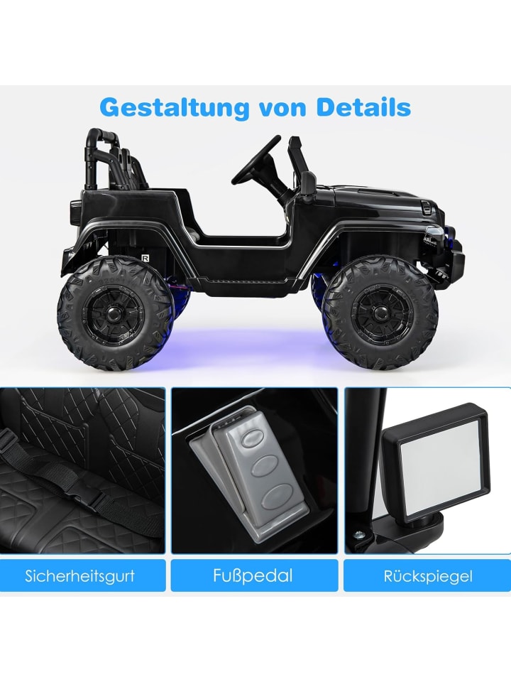 COSTWAY 12V Elektroauto ab 3 Jahren in Schwarz günstig kaufen onesize