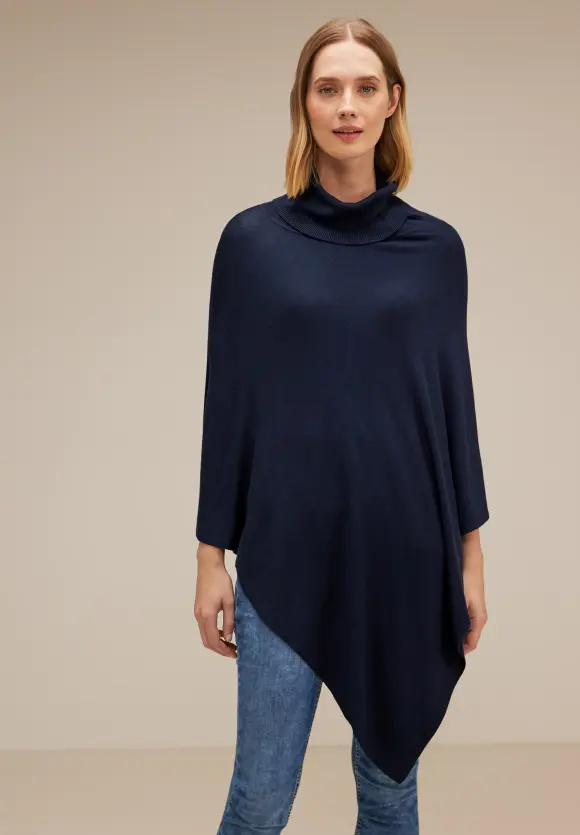 Street One Strickponcho mit Rollkragen