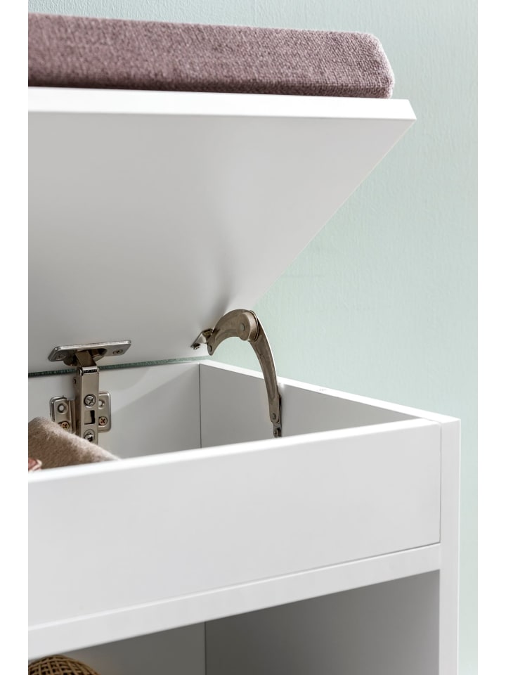 KADIMA DESIGN Schuhbank WL5.345 mit Sitzfläche Garderoben-Bank Holz 104x51x32 cm in Weiß günstig kaufen onesize