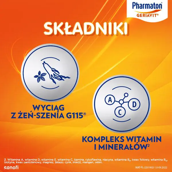 Geriavit Pharmaton vitaminų ir mineralų rinkinys, 100 tablečių