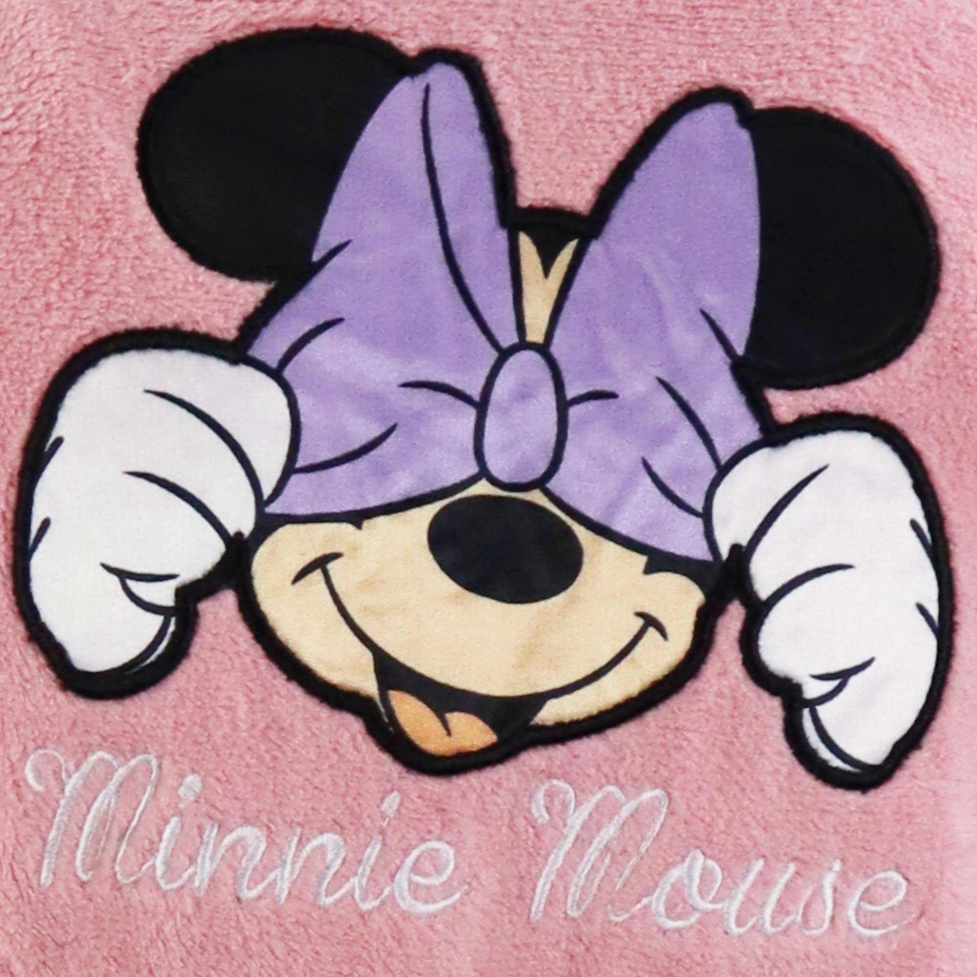 Kinderbademantel  Minnie Maus Kinder Mädchen Fleece Bademantel mit Kapuze, Polyester, Gr. 98 bis 128