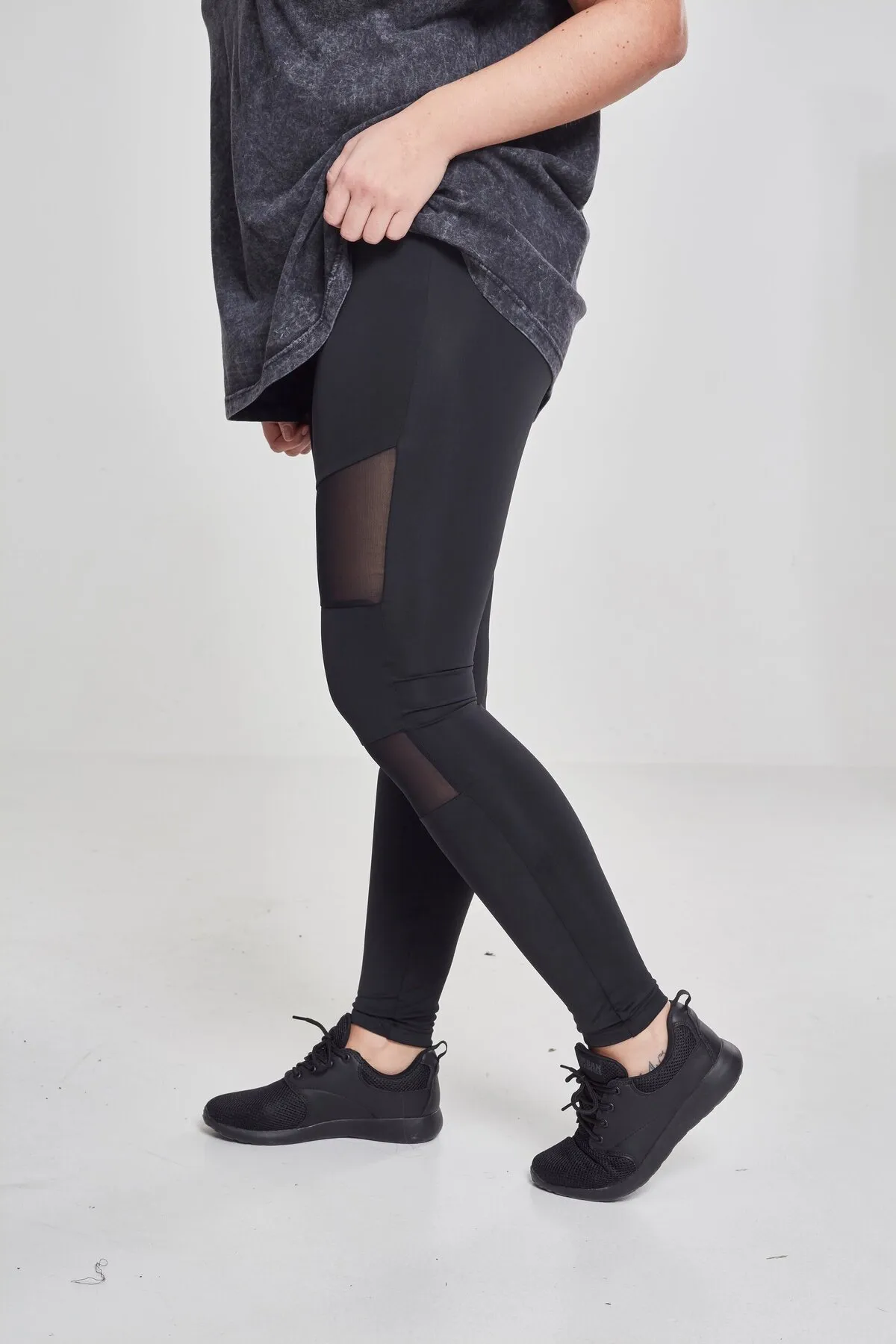 Urban Classics  Leggings - Schwarz - Mittlerer Bund