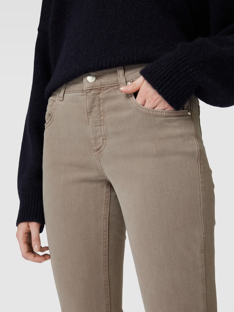 Jeans im 5-Pocket-Design Modell 'CICI' in taupe
