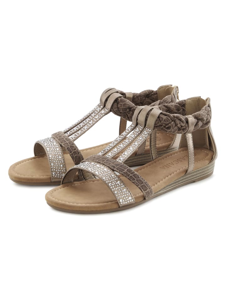 LASCANA Sandale in taupe günstig kaufen