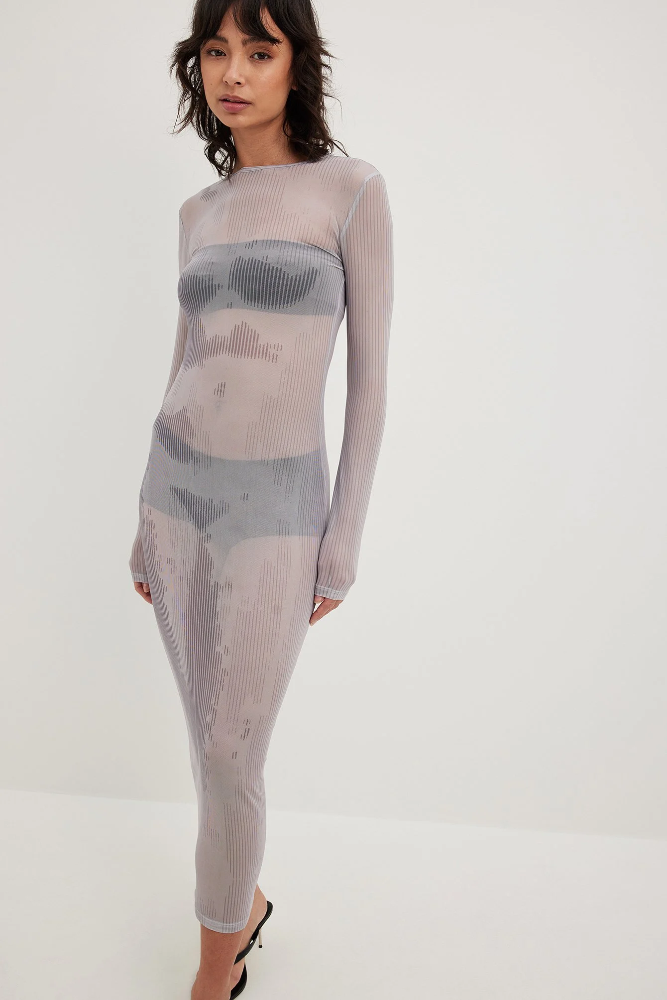 Mesh-Midikleid