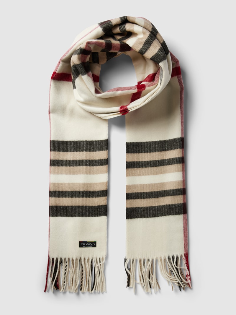 Schal mit Karomuster in offwhite