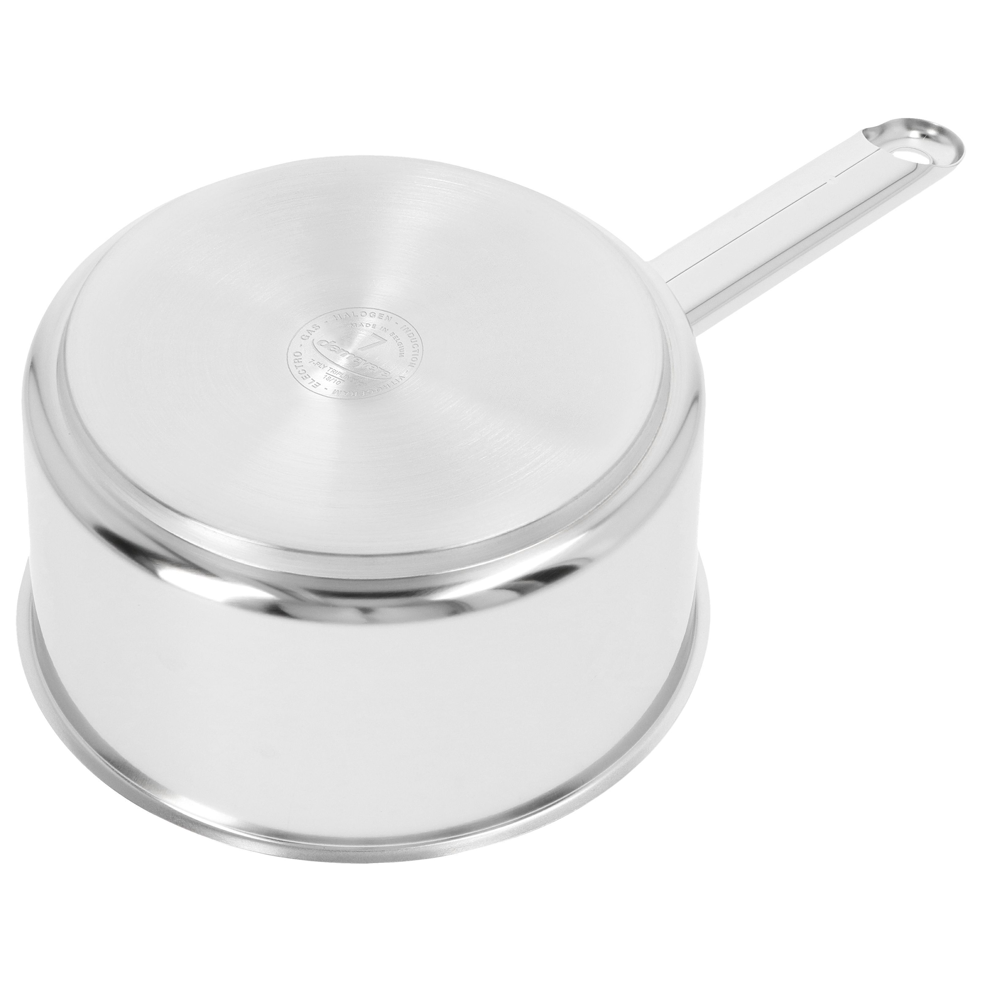 Stieltopf ohne Deckel 16 cm, 18/10 Edelstahl, Silber