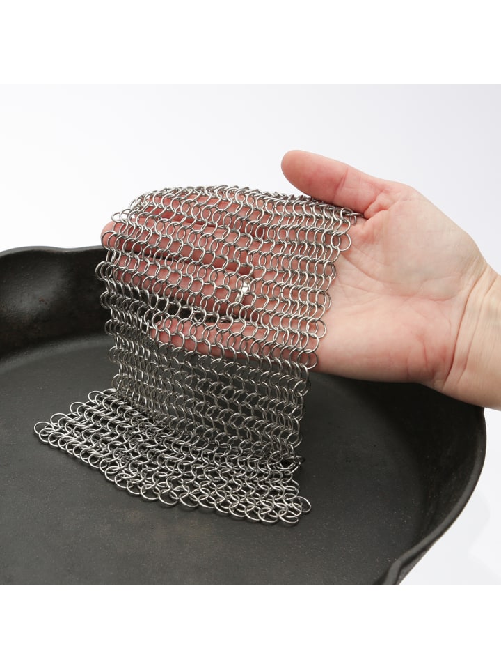YOUCAMP Ringreiniger für Gusseisen Feuertöpfe Netzreiniger 20x20cm in silber günstig kaufen onesize