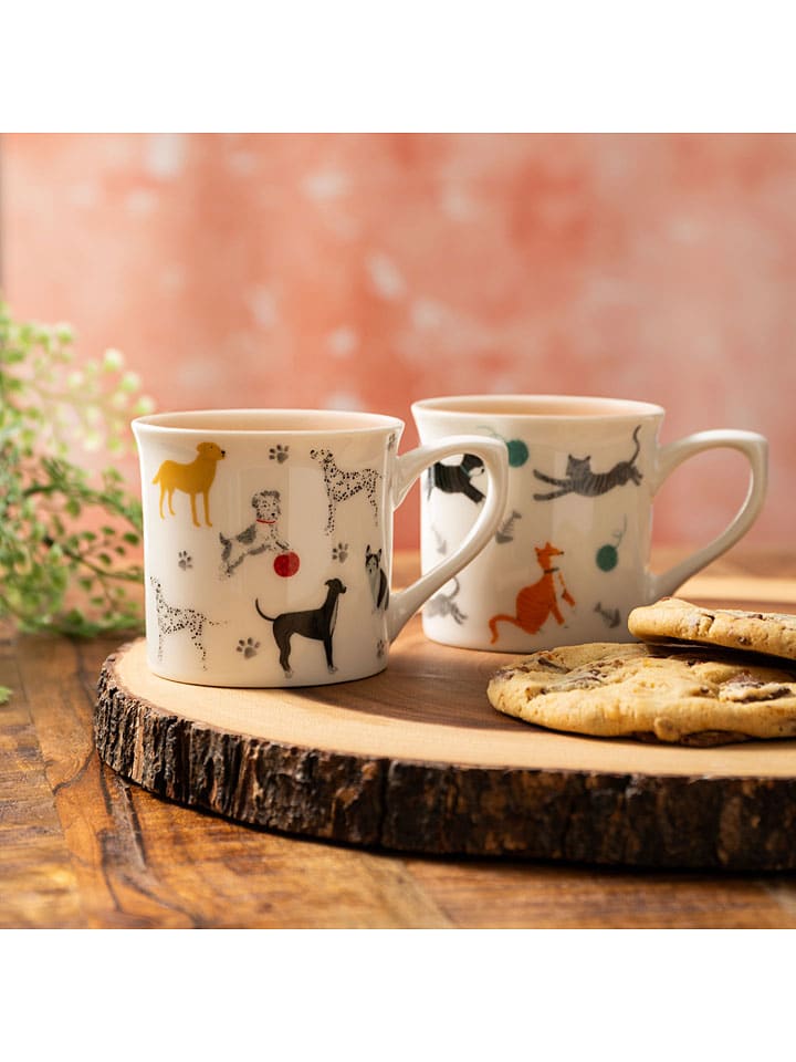 Mikasa 2er-Set: Kaffeetassen in Weiß/ Bunt - 300 ml günstig kaufen onesize