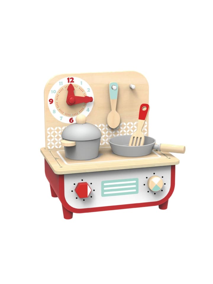 Tooky Toy 2 in 1 Kinder-Holzküche, Grill in rot günstig kaufen onesize