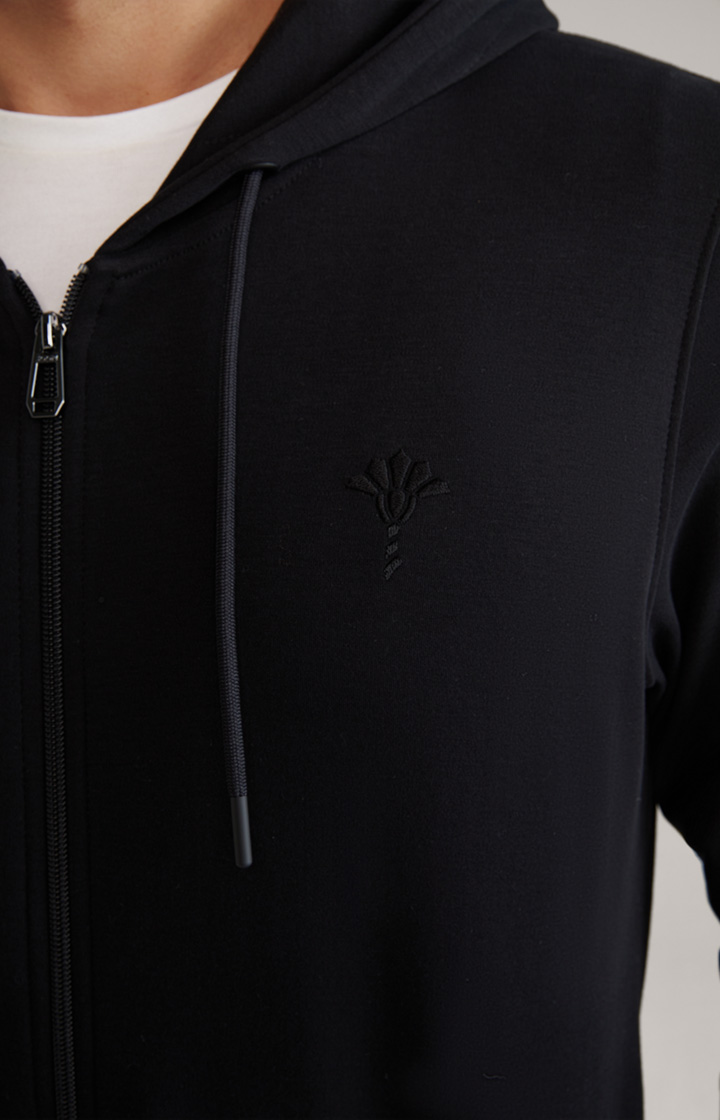 Loungewear-Sweatjacke in Schwarz