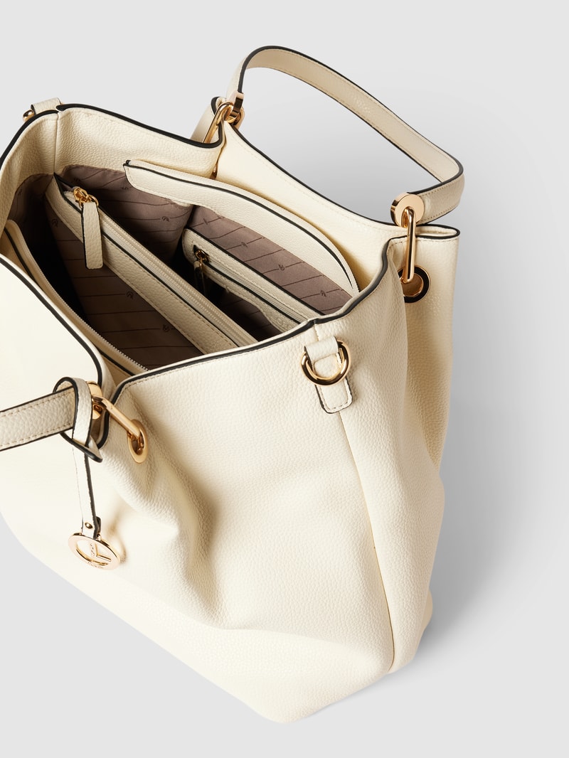 Handtasche in Leder-Optik Modell 'EBONY' in offwhite