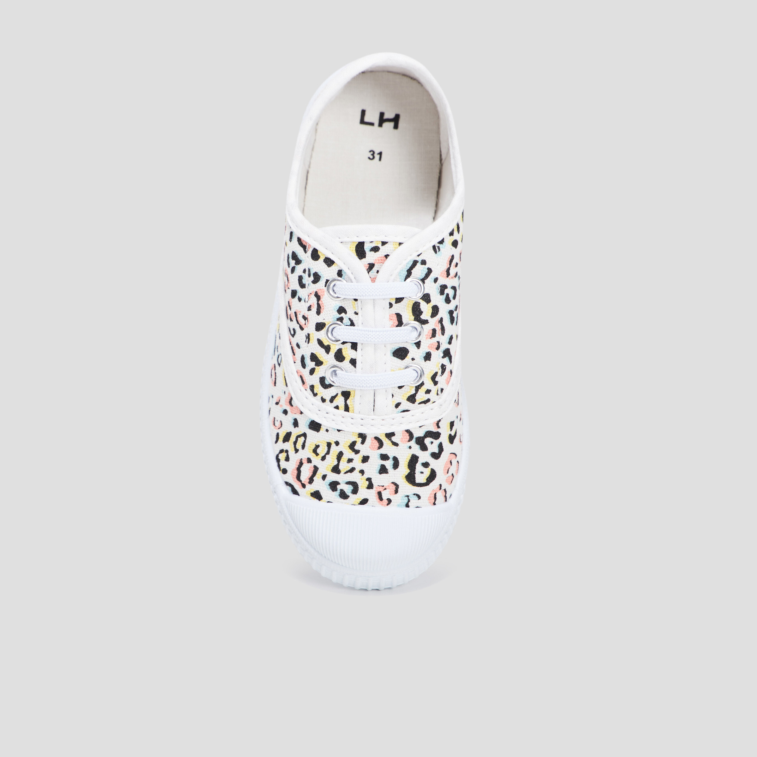Tennis en toile à lacets multicolore fille | La Halle