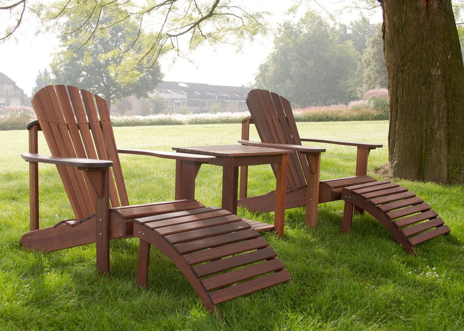 MaximaVida Toronto adirondack Gartenstuhl mit Fußstütze