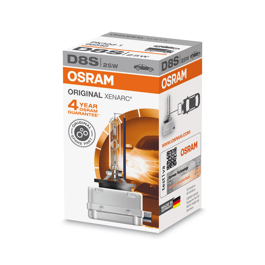 OSRAM XENARC ORIGINAL D8S Xenon-Scheinwerferlampe 66548, bis zu 100% mehr Licht, 1 Stück - ATU