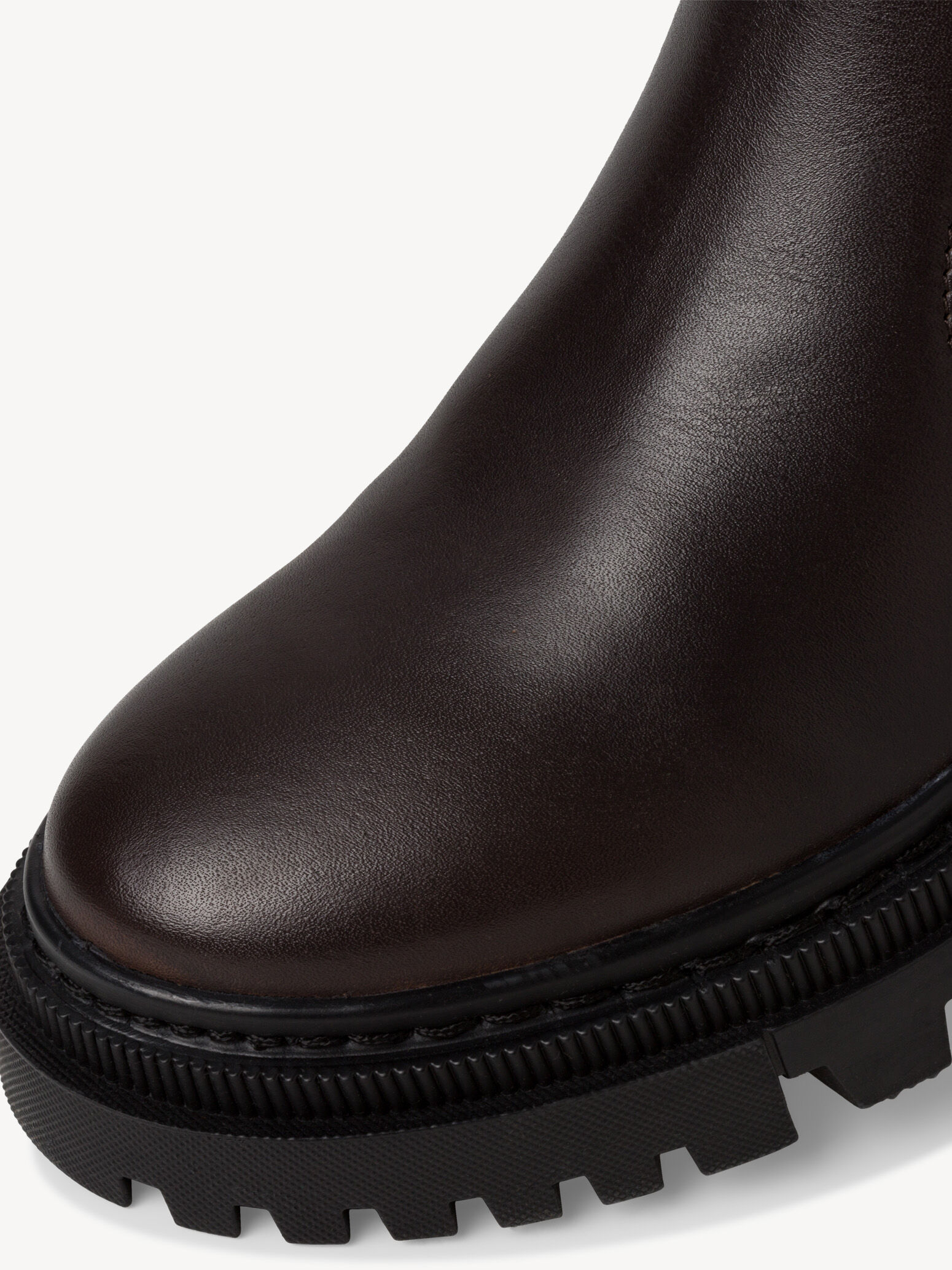 Bottine Chelsea en cuir - marron