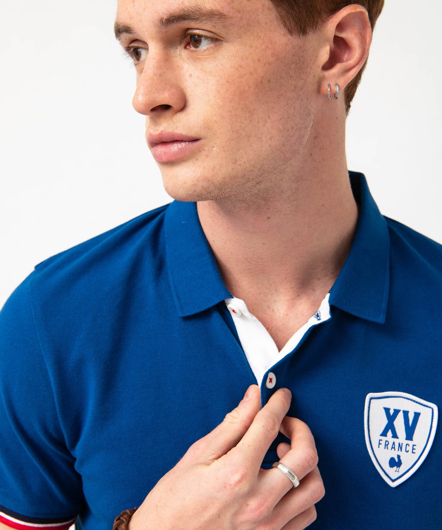 Polo de rugby à manches courtes homme - France Rugby bleu | GEMO